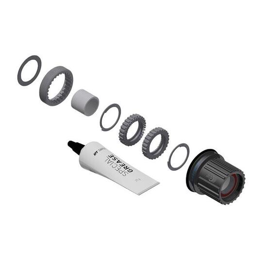 DT Swiss Umrüstkit HR-Nabe Stahl,3 Pawl in Ratchet LN, Shim. MS,36T