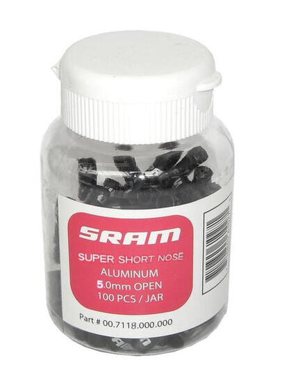 Sram Endkappen f.Schaltaußenh. Btl./100St 4 mm innen, schwarz, Super-Short Nose