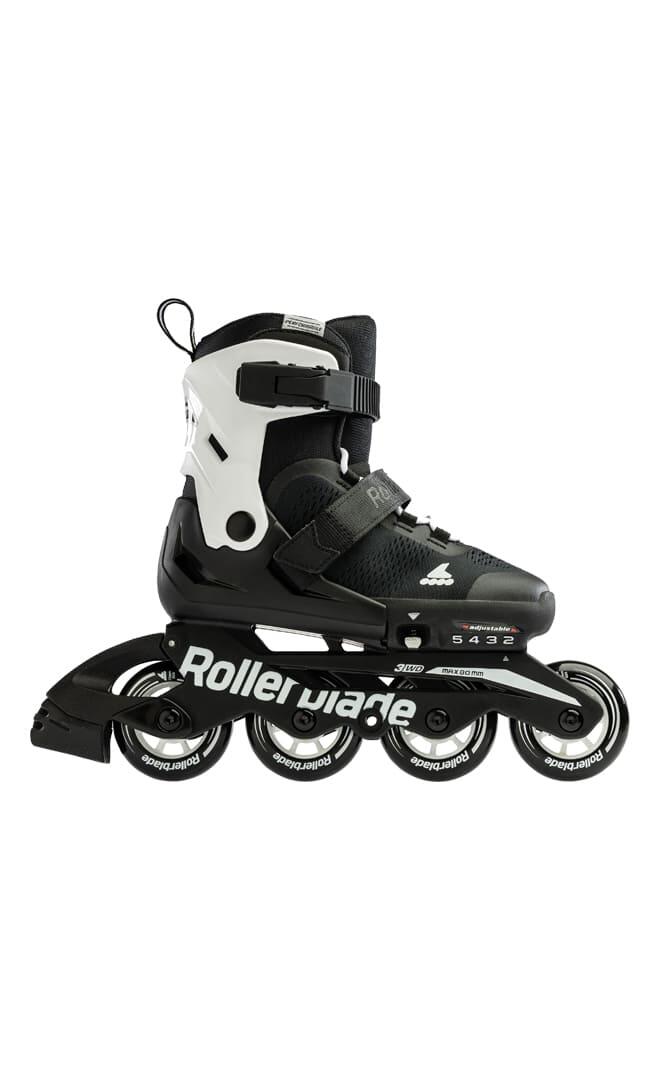 ROLLERBLADE MICROBLADE, BLACK/WHITE, 28-32 6/6