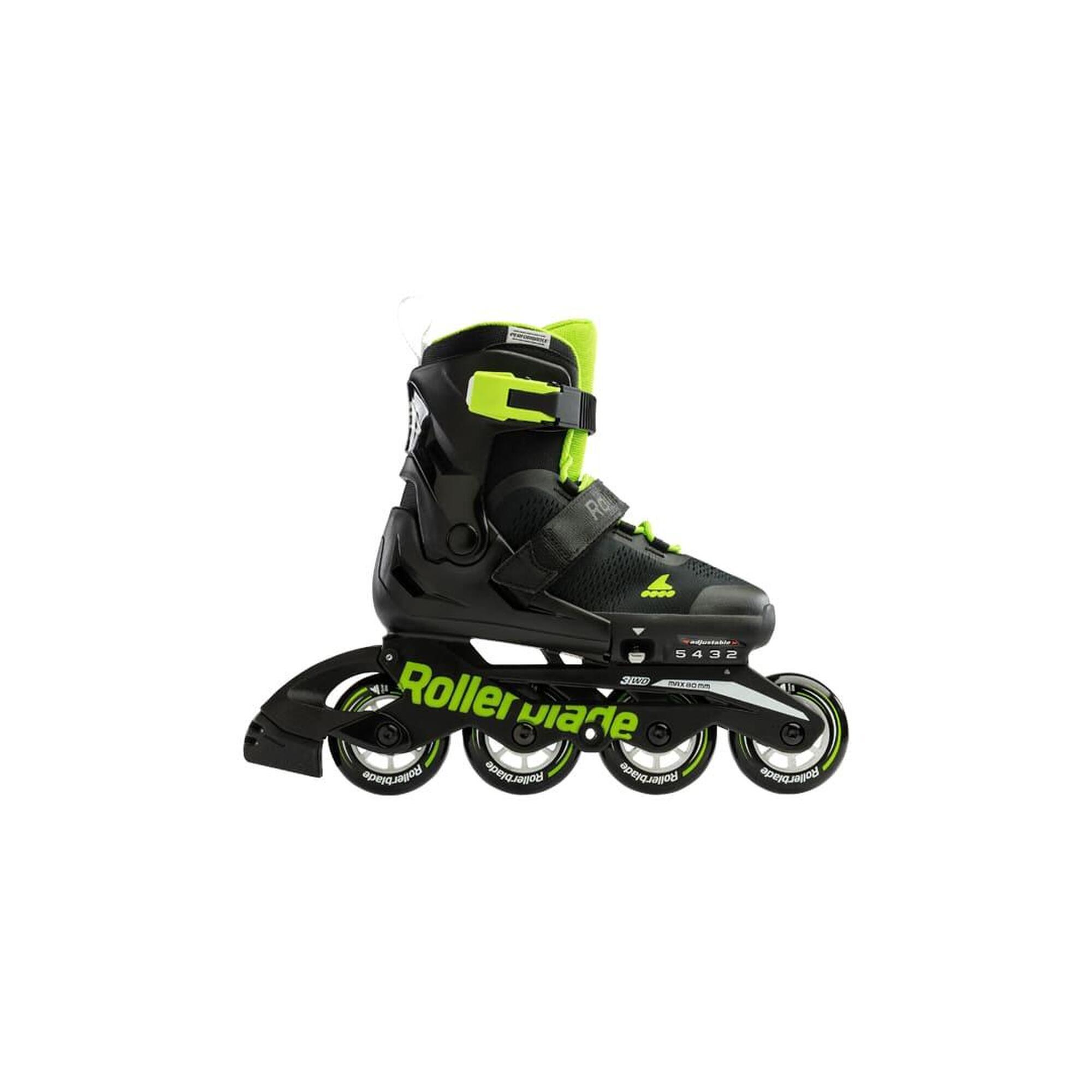 ROLLERBLADE MICROBLADE, NOIR/VERT, 33-36.5