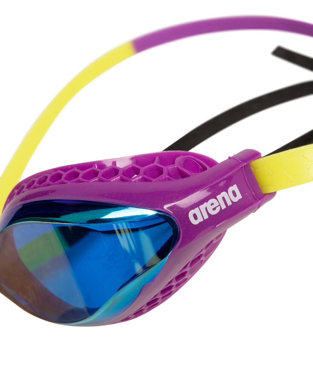 Óculos de natação Arena Air-Speed Mirror Roxo / Amarelo 5/8