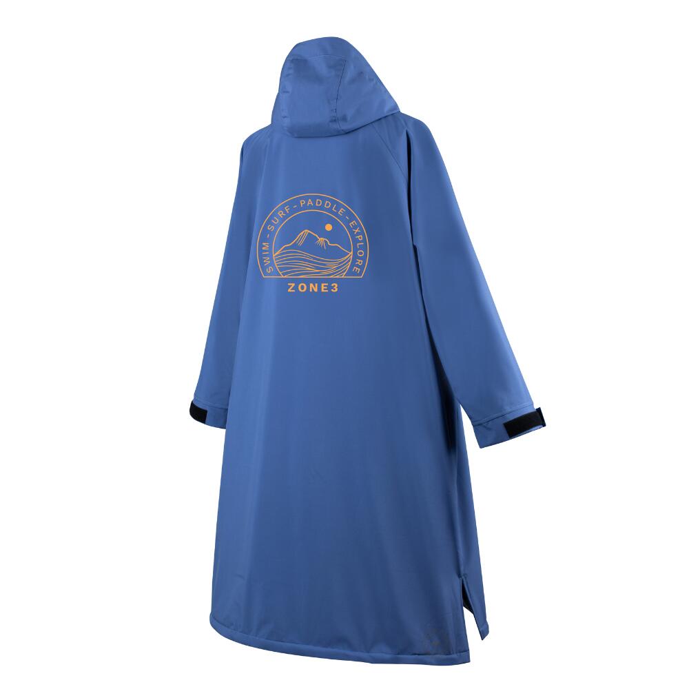 Zone3 Thermo-Tech omkleedbadjas - Blauw / Grijs / Oranje 2/6