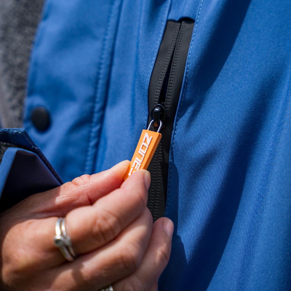 Zone3 Thermo-Tech omkleedbadjas - Blauw / Grijs / Oranje 3/6