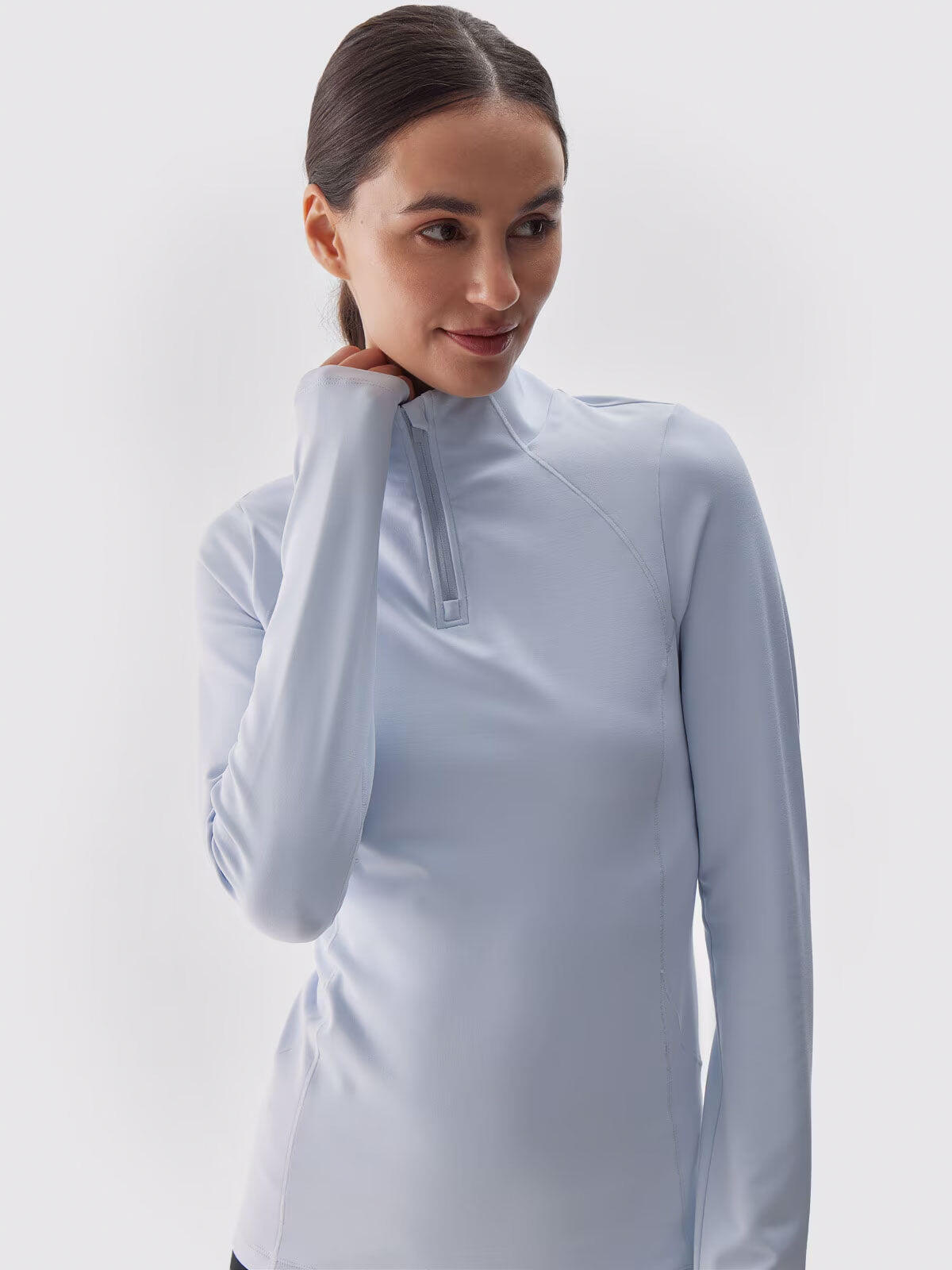 T-shirt Thermique Blanc Pour Femme 1/4