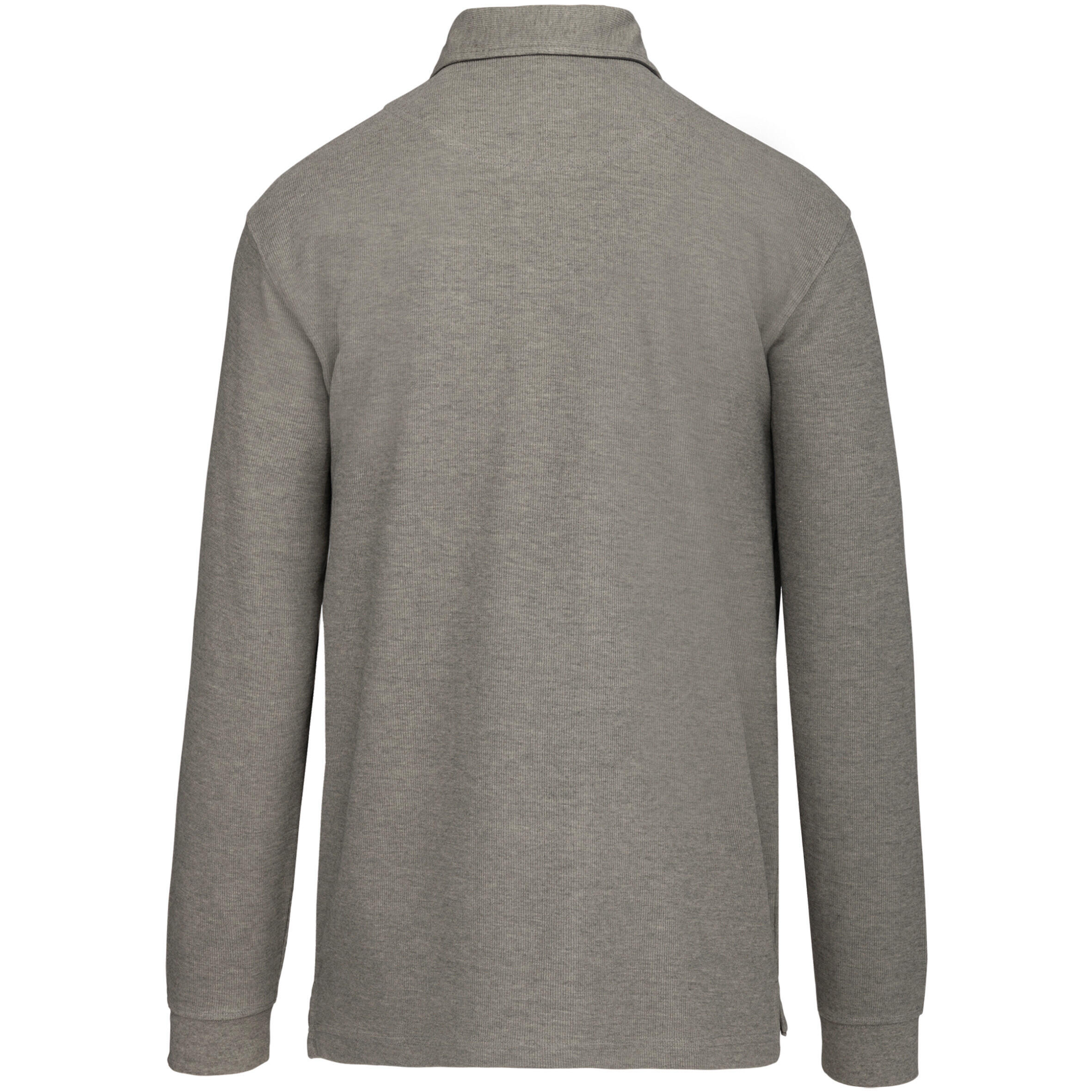 Langärmeliges geripptes Poloshirt Kariban French Rib 4/4