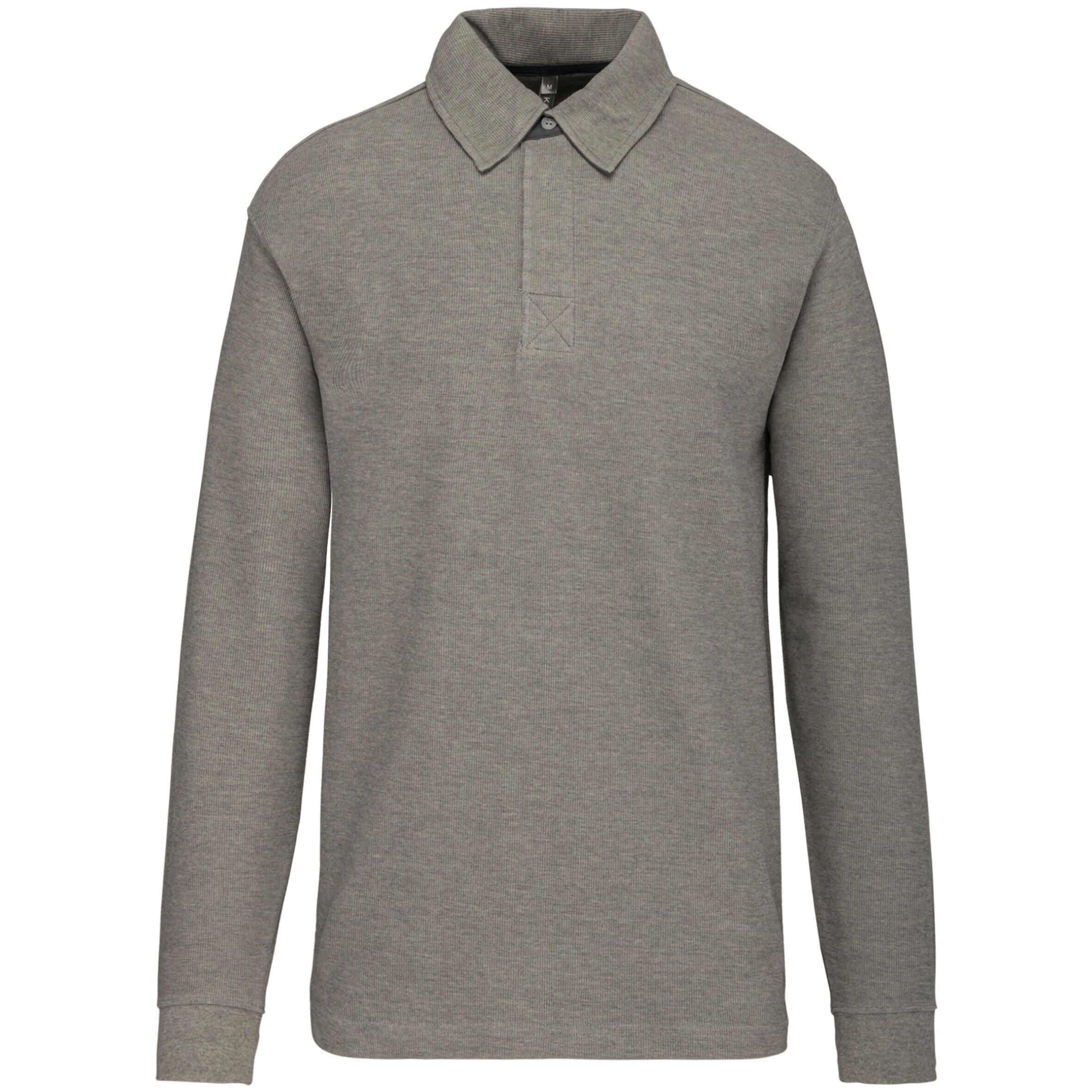 Langärmeliges geripptes Poloshirt Kariban French Rib 3/4