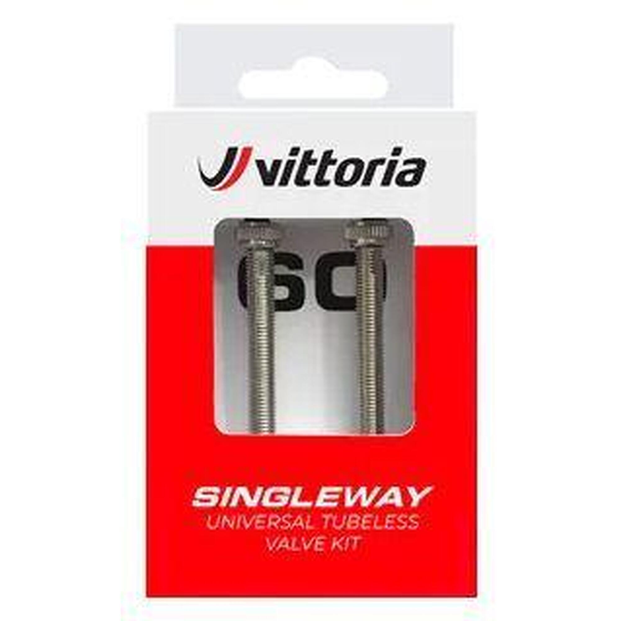 Paire de Valves Tubeless Vittoria Singleway Presta Argent