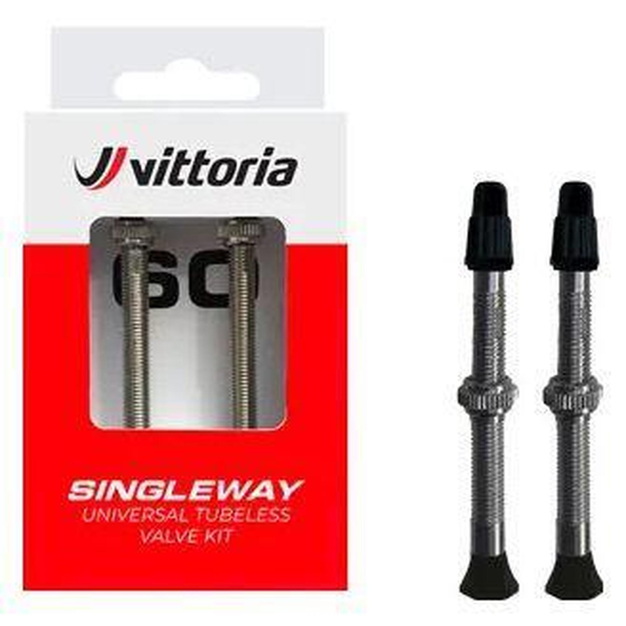 Paire de Valves Tubeless Vittoria Singleway Presta Argent