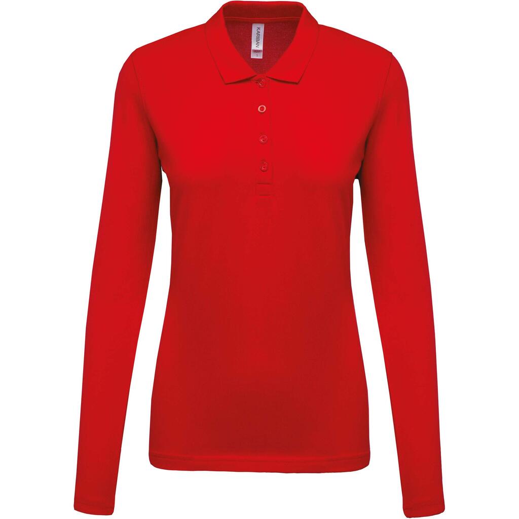 Women's long-sleeve polo Kariban Piqué