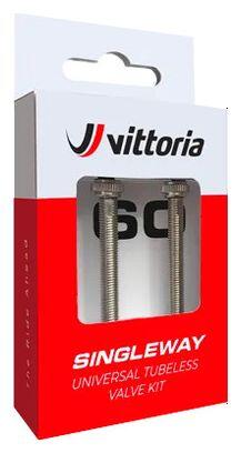 Paar Vittoria Singleway Tubeless Venti le Presta Silber 5/6