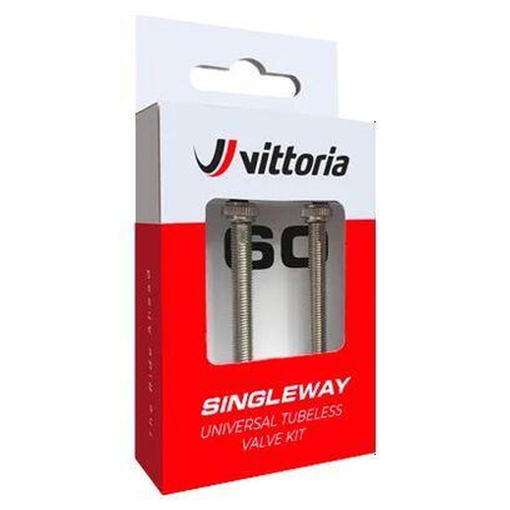 Paire de Valves Tubeless Vittoria Singleway Presta Argent