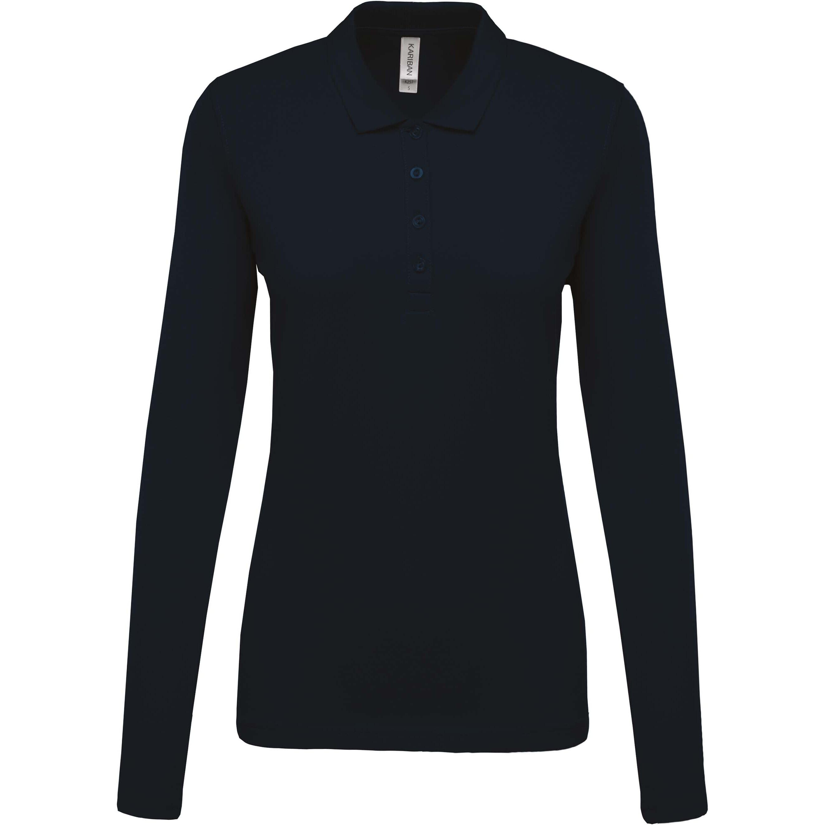 Polo donna maniche lunghe Kariban Piqué 5/7