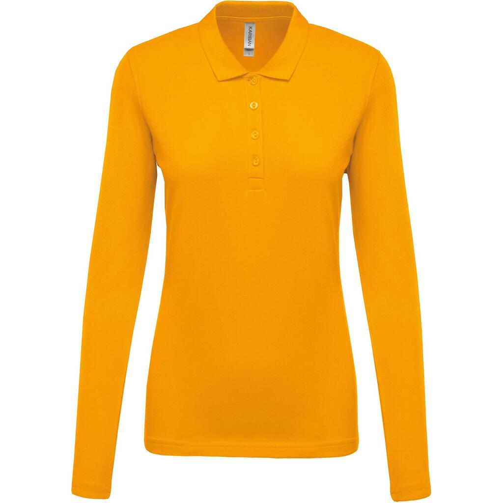 Women's long-sleeve polo Kariban Piqué