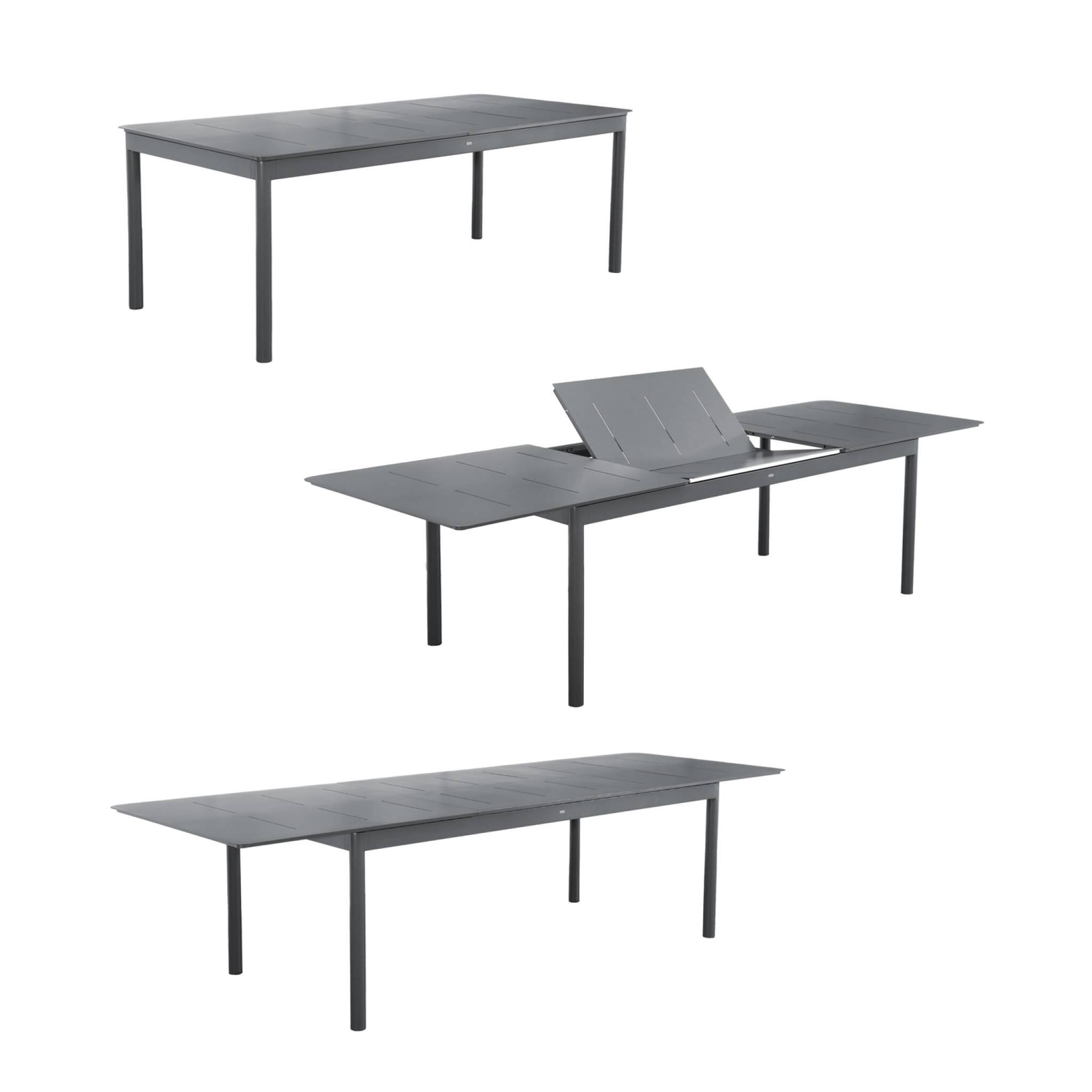Mesa de jardín extensible de aluminio 8 sillas, Antracita 6/6