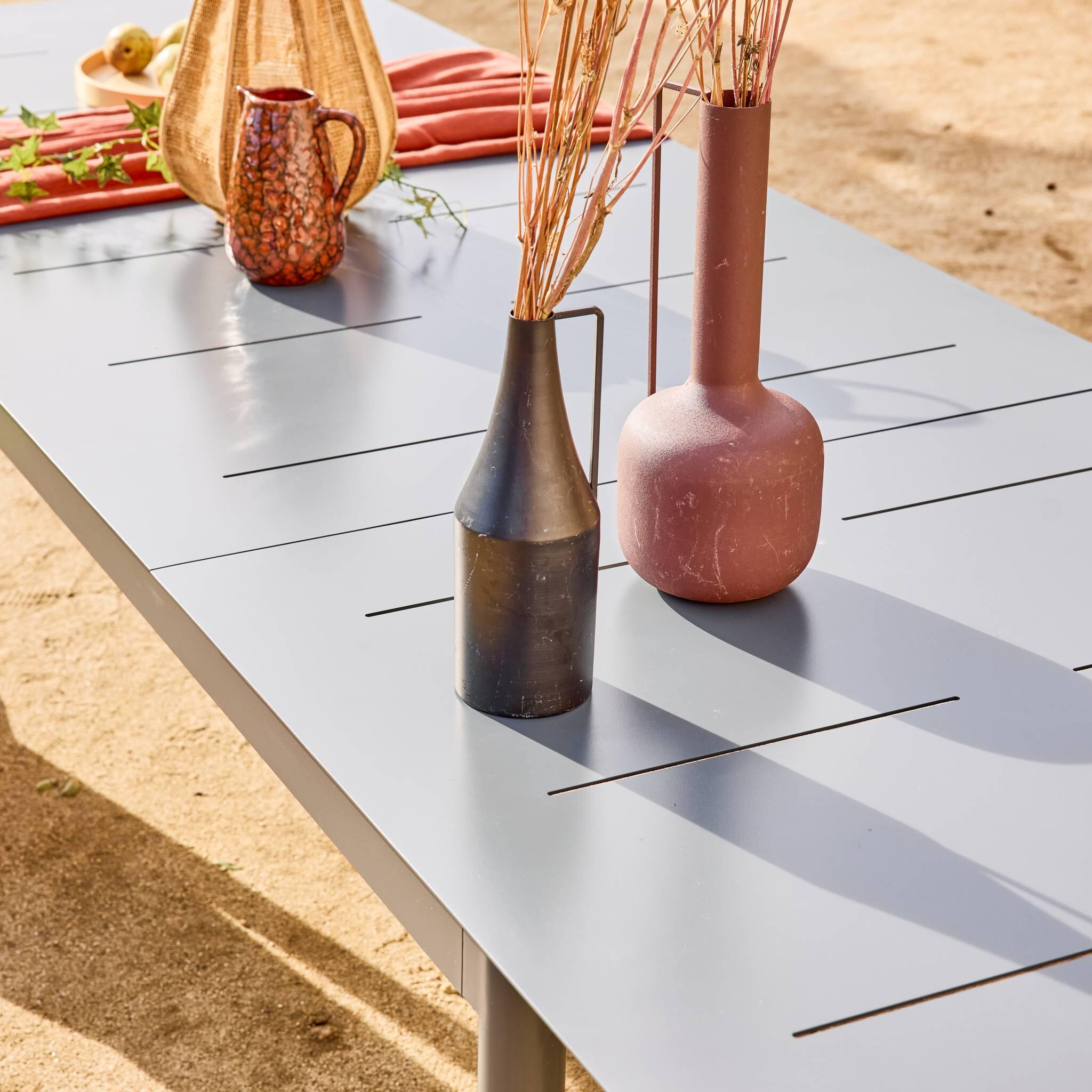 Mesa de jardim extensível de alumínio, 8 lugares, Antracite 4/6