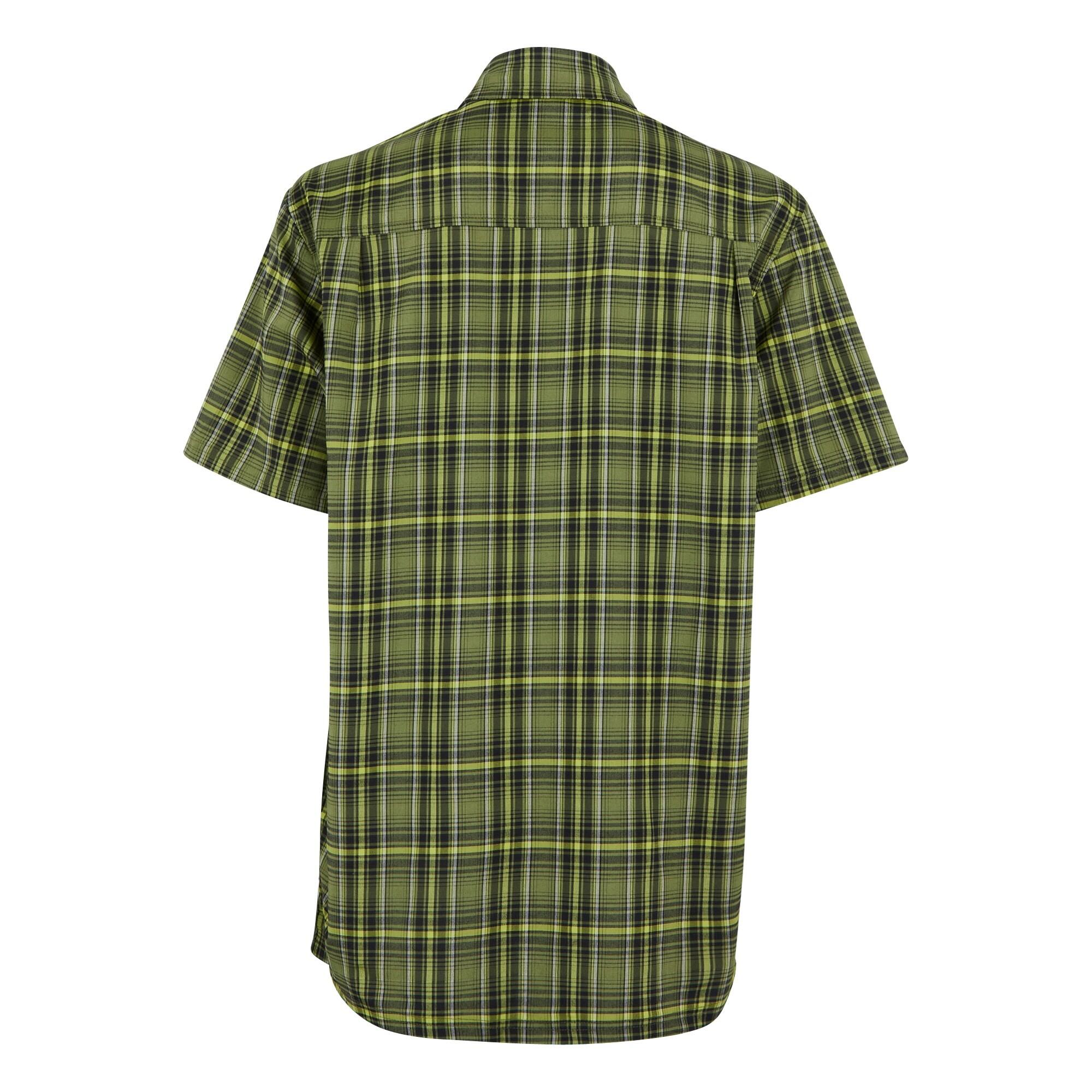 Camicia A Quadri Maniche Corte Uomo Regatta Begarno Verde Nefrite Nero 2/5