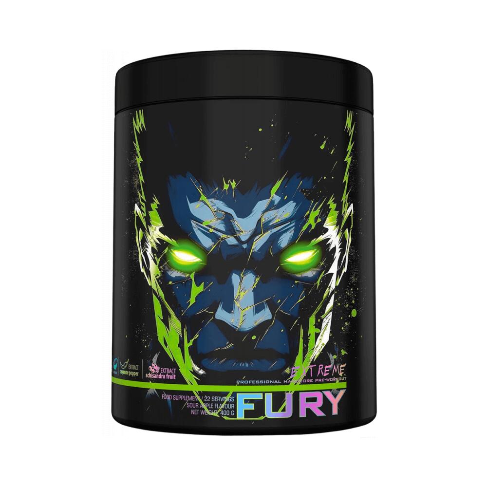 GENIUS NUTRITION Genius Nutrition Fury Extreme (400g) Sour Apple - Pre-Workout