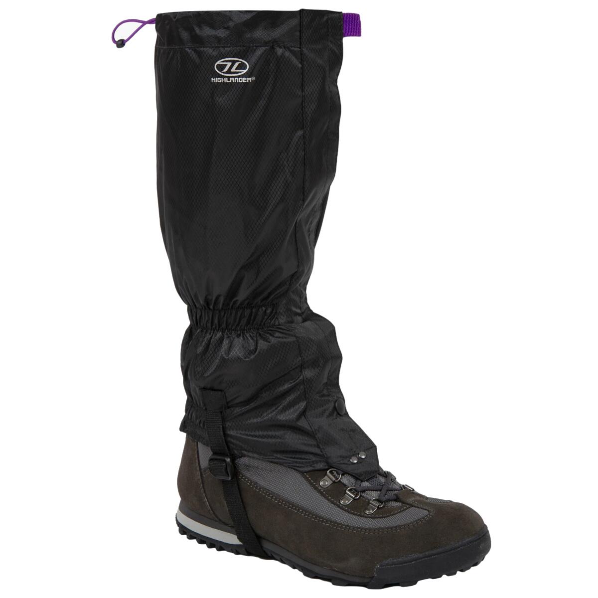 HIGHLANDER Ghette (set) Glenshee Junior per bambini - Diamond Ripstop - Nero