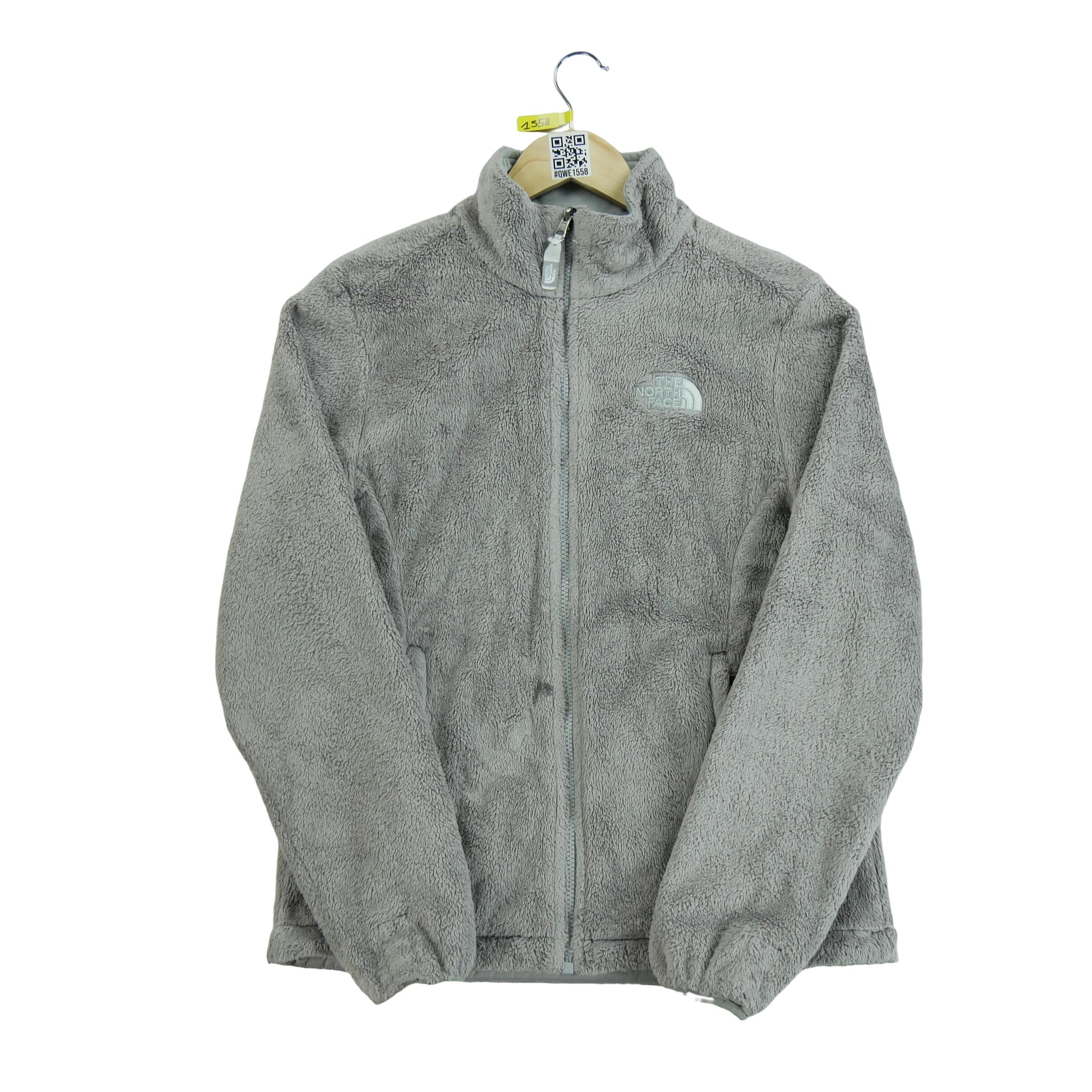 THE NORTH FACE Segunda Vida - Jaqueta de lã cinza TNF Osito para mulheres - Em bom estado