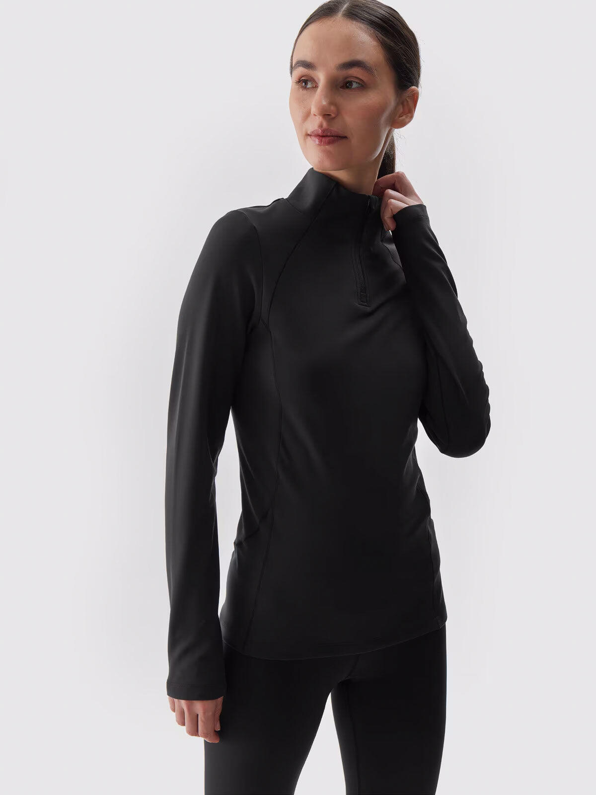 Camisola térmica preta para mulher