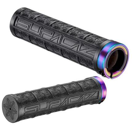 Supacaz Néon Vert Grizips Poignée Lock-On VTT-Vélo tout-32 mm