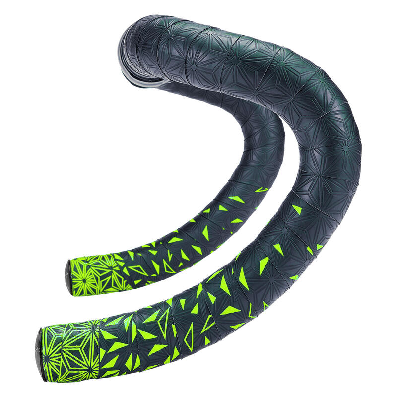 Ruban de cintre de cyclisme Supacaz - Super Sticky Kush Star Fade - Jaune fluo