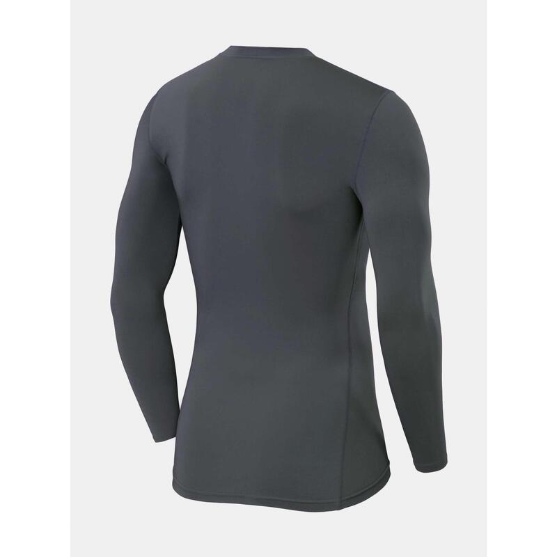 Haut de compression thermique à manches longues et col court pour homme