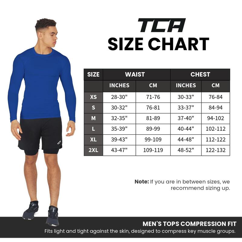 Haut de compression thermique à manches longues et col court pour homme