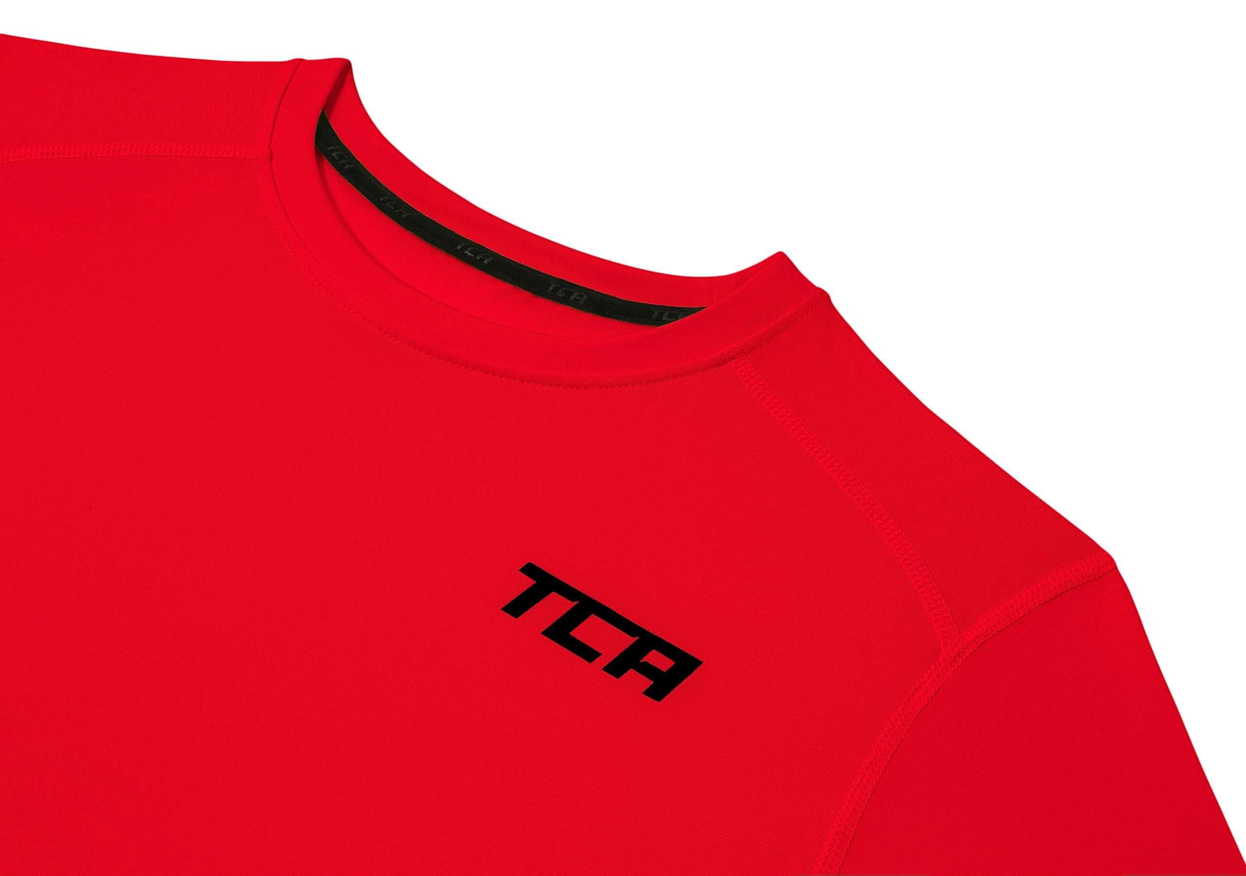 Men's Power Base Layer Compression Long Sleeve Top - High Risk Red 3/6