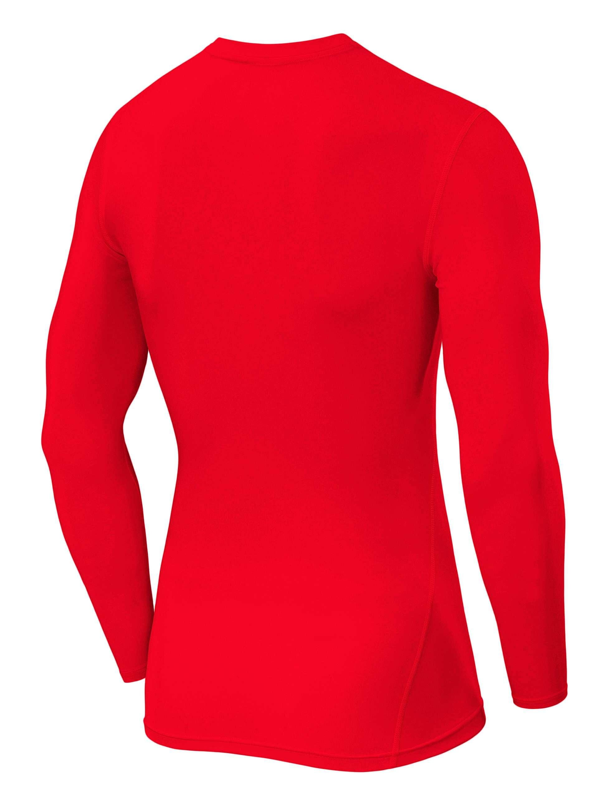 Men's Power Base Layer Compression Long Sleeve Top - High Risk Red 2/6