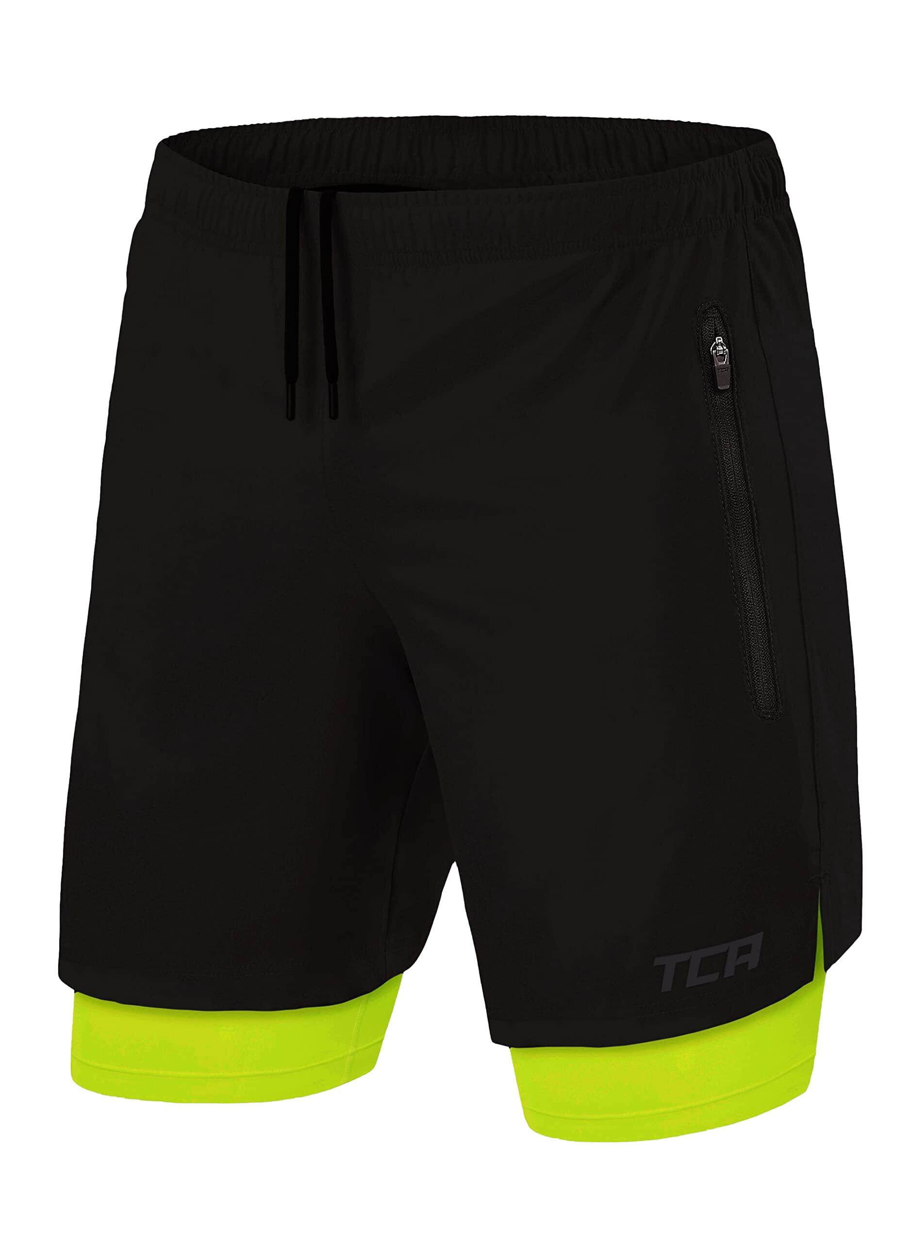 TCA Heren Ultra 2-in-1 Hardloopshorts met Sleutelzak