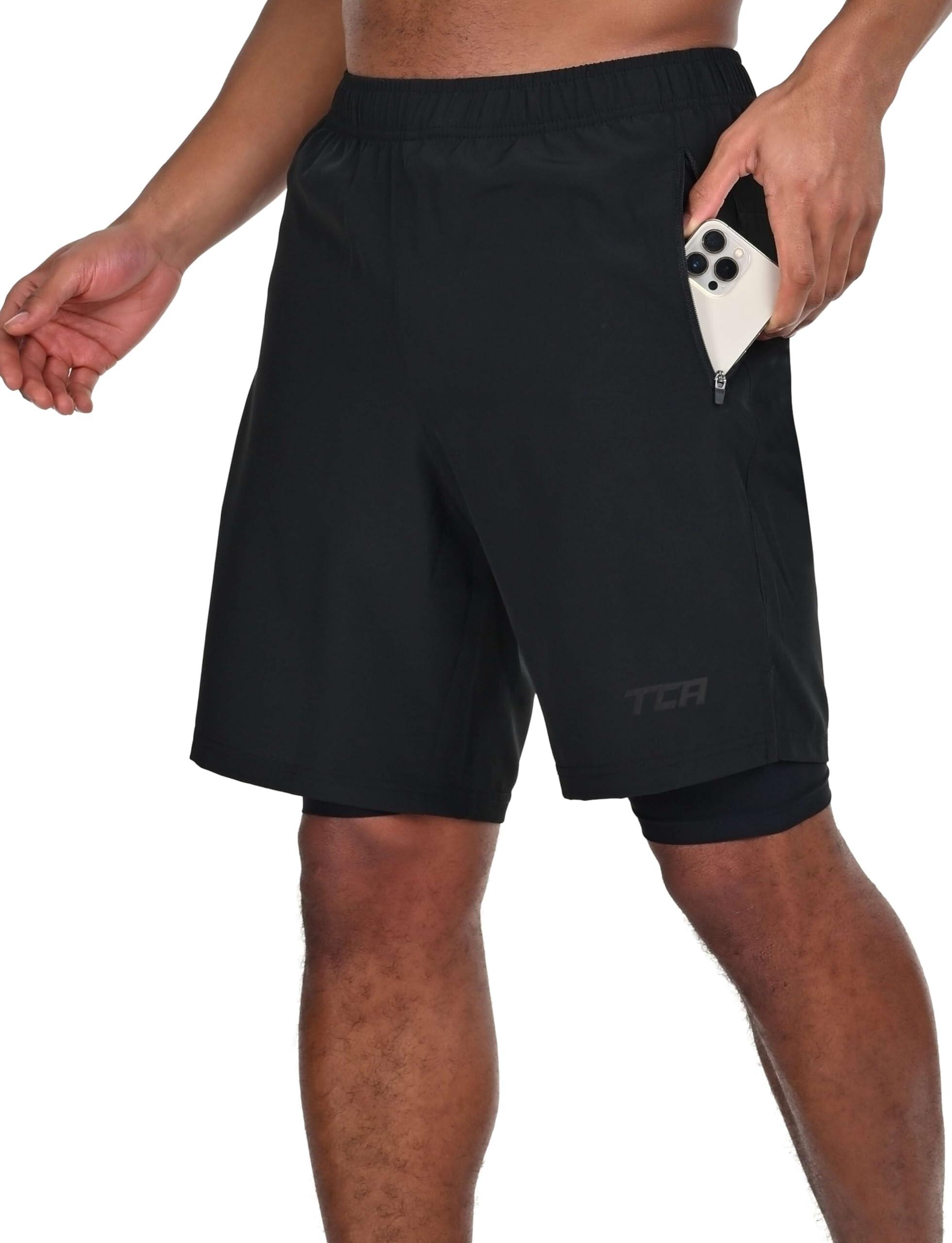 Men's Ultra 2-in-1 Running Shorts with Zip Pockets - Anthracite 4/7