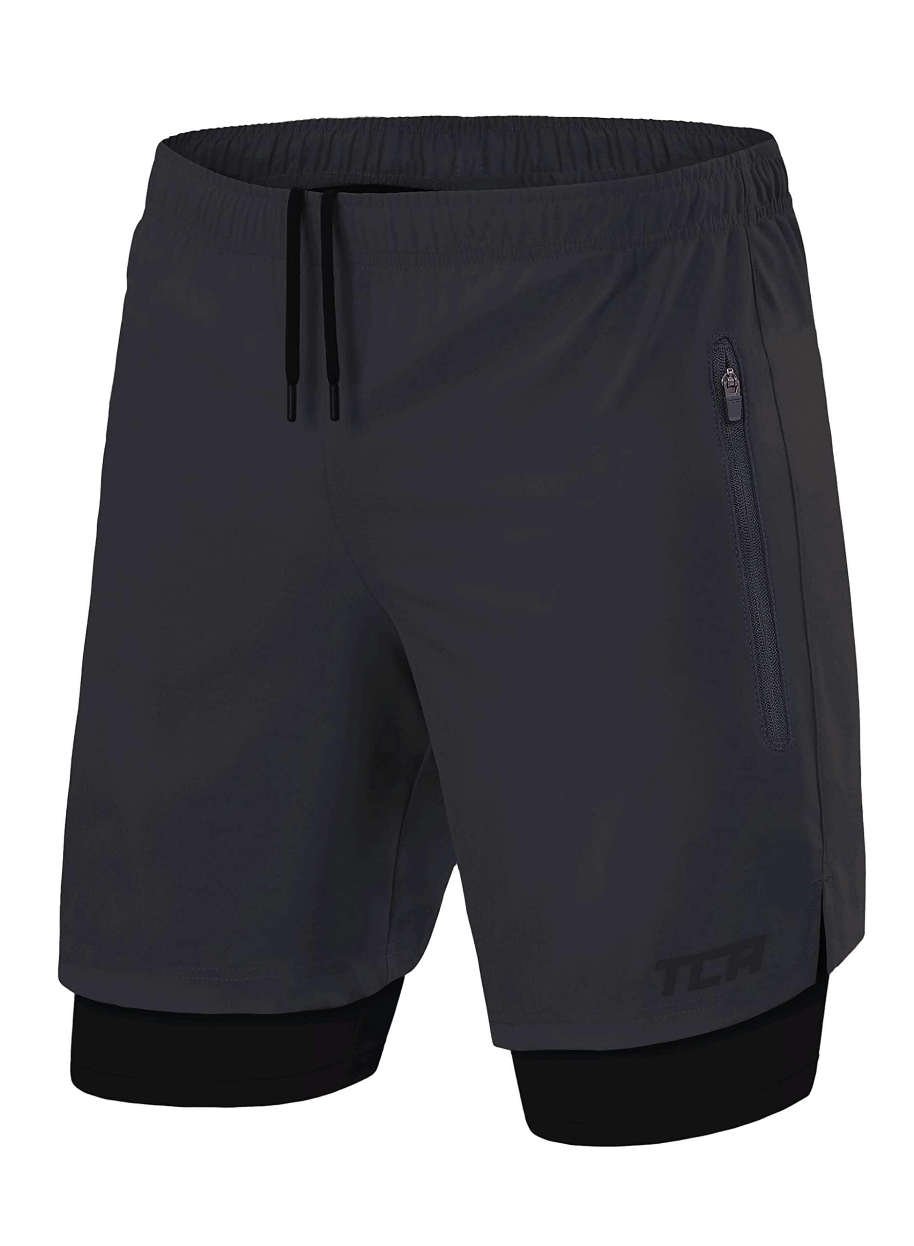 Men's Ultra 2-in-1 Running Shorts with Zip Pockets - Asphalt 2/7