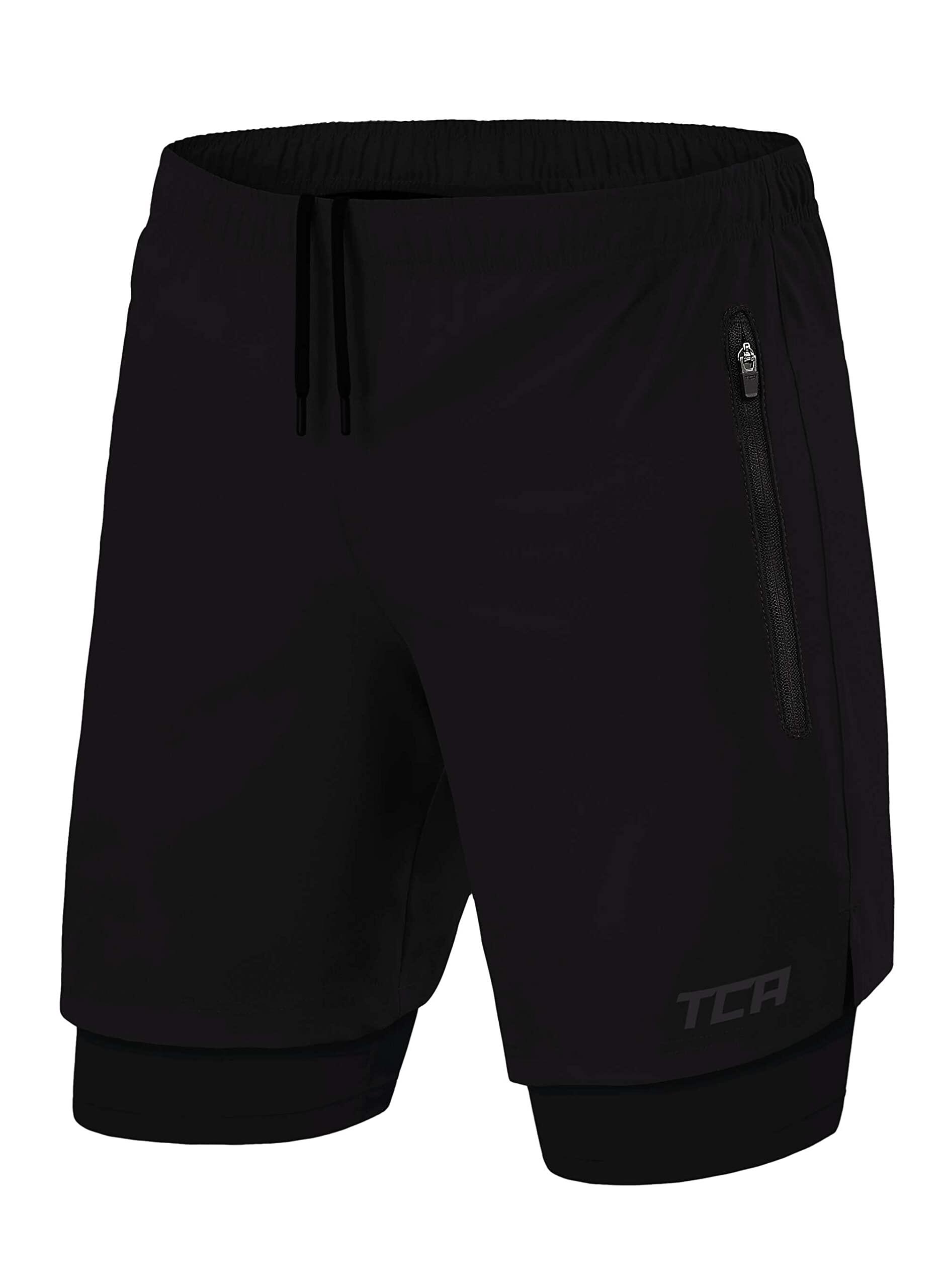 Men's Ultra 2-in-1 Running Shorts with Zip Pockets - Anthracite 2/7