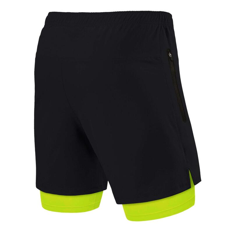 Short Ultra 2 en 1 avec collant et poche zippée pour homme