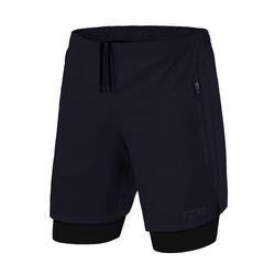 Short Ultra 2 en 1 avec collant et poche zippée pour homme