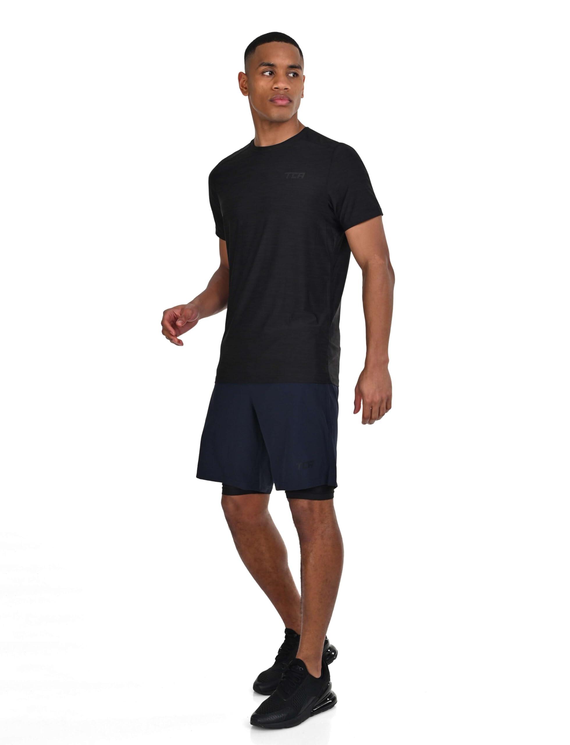 Men's Ultra 2-in-1 Running Shorts with Zip Pockets - Navy/Black 6/7