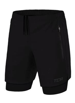 Herren Ultra 2 in 1 Laufshorts mit 2 Reißverschlusstaschen