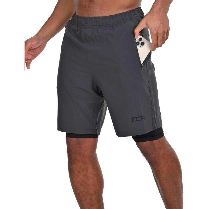 Short 2-en-1 Ultra avec Poche à Fermeture Éclair pour Hommes