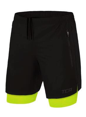 Herren Ultra 2 in 1 Laufshorts mit 2 Reißverschlusstaschen