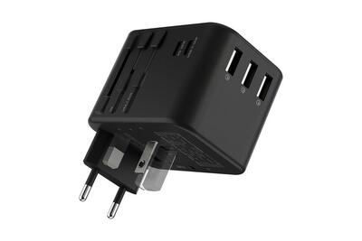 Wereldstekker travel adapter l universele reisstekker quick charger 35.5w - 3