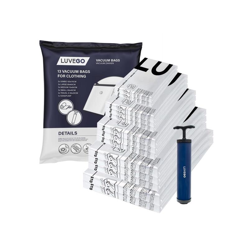 Vacuumzakken Kleding & Dekbedden - 14 Stuks / 5 Maten - Reiszakken Vacuum