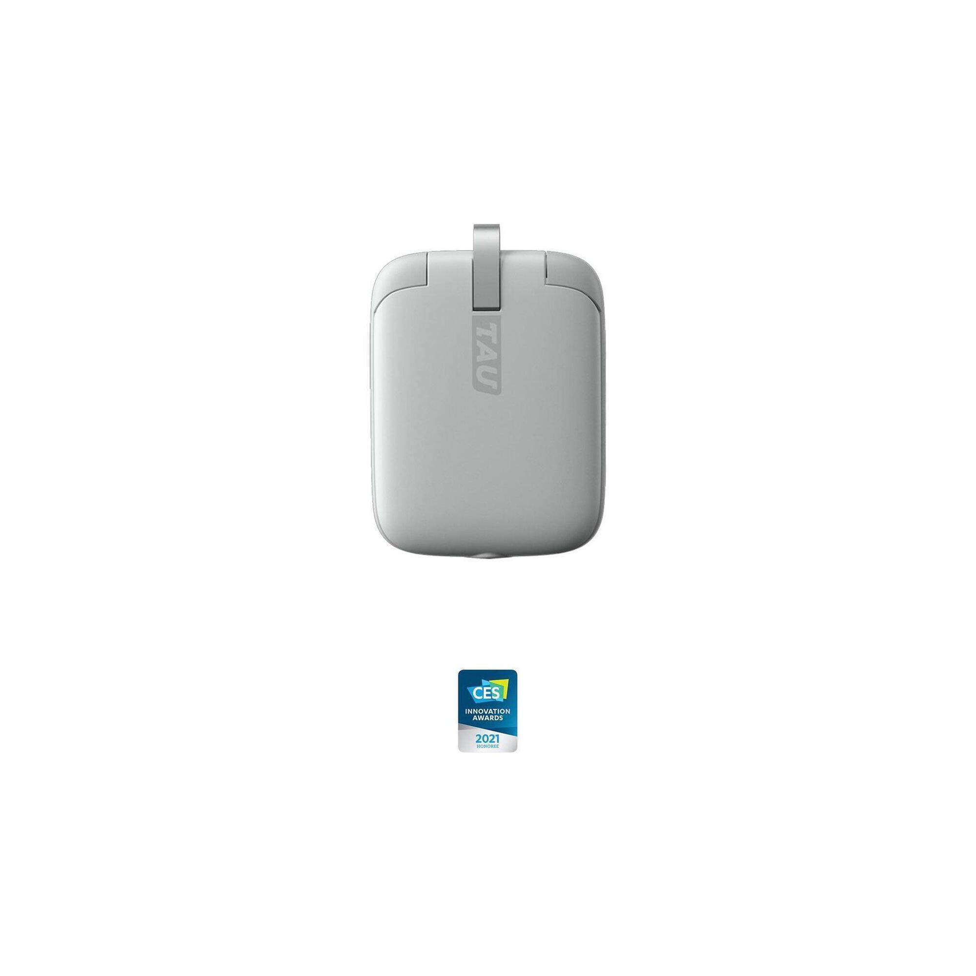 TAU mini powerbank voor aan je sleutelhanger (1400 mAh) met geïntegreerde kabel
