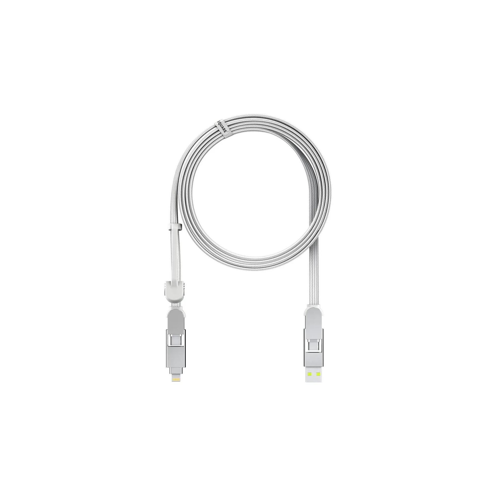inCharge XL 2m l Alles in één Oplaadkabel iPhone, Samsung - USB, USB-C,