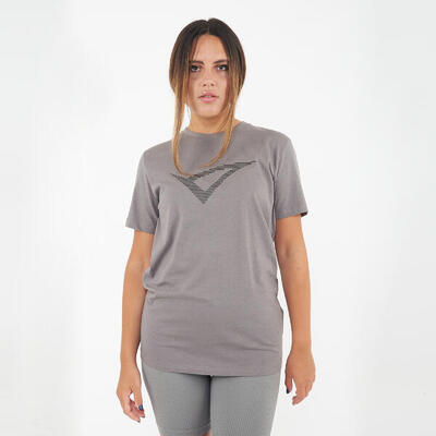 t-shirt leader cotone donna piombo