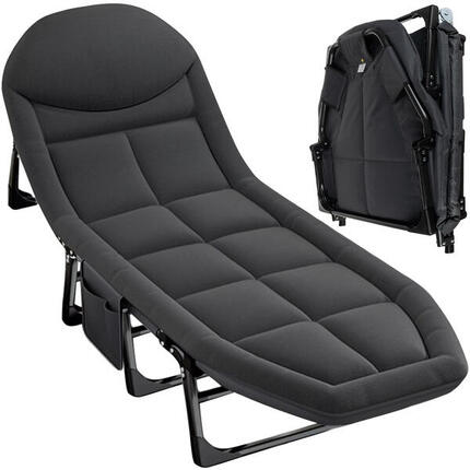 Łóżko turystyczne składane z materacem i mocną ramą do 150 kg obciążenia!