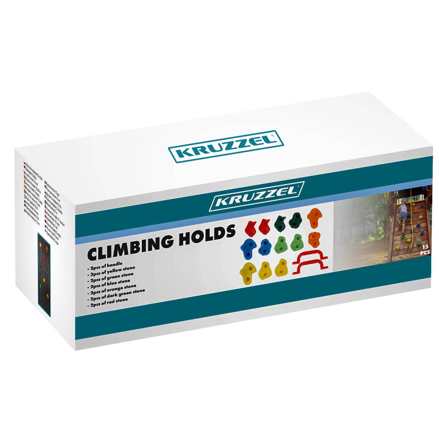 Kamienie wspinaczkowe, uchwyty do wspinaczki, zestaw do wspinania dla dzieci 13 2/7