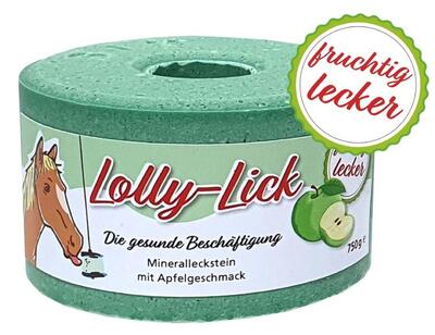 Lolly-lick, mineralen liksteen met appel, 750g