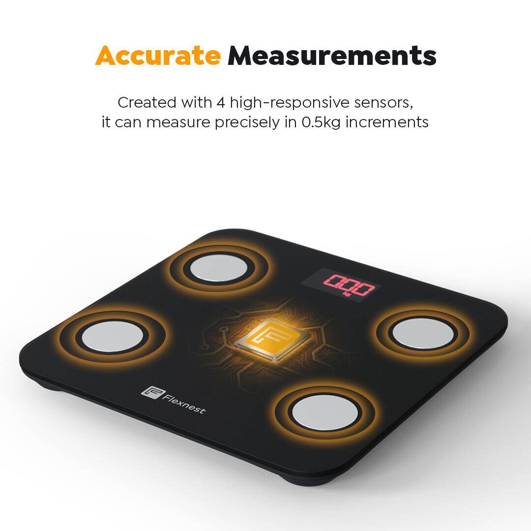 Flexnest Flexscale Bluetooth BMI Weighing Scale Weight Machine -  2