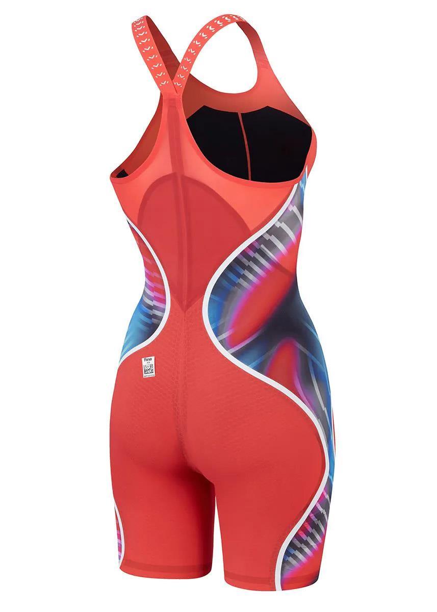 Speedo Fastskin LZR Pure Intent 2.0 con Espalda Cerrada y Rodillas - Rojo / Azul 4/5